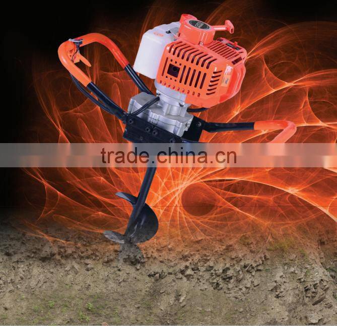 2 stroke earth drilling ,52cc earth auger,44F-6 ice auger with 150mm,200mm drill with CE,GS EURO2