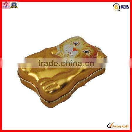 cat shape film tin box