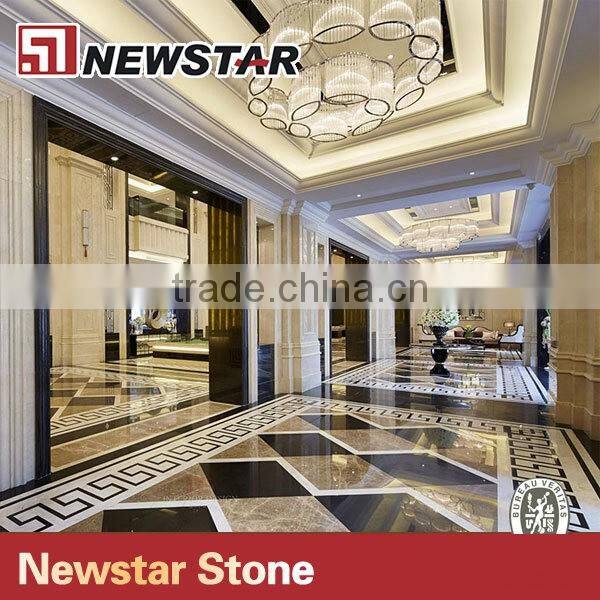 Newstar hotel waterjet marble floor border