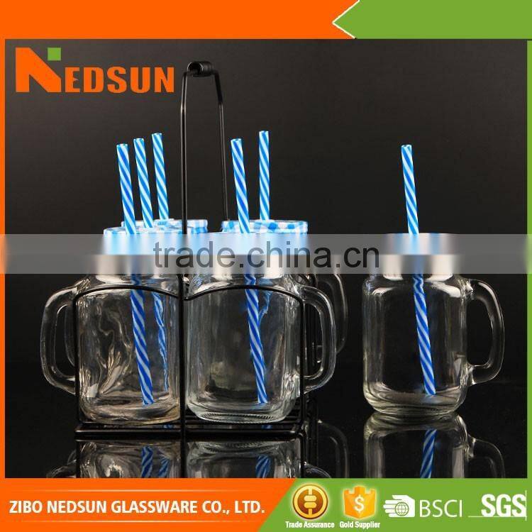 Hot sale product 16oz Promotional cheap glass juice jar from alibaba trusted suppliers