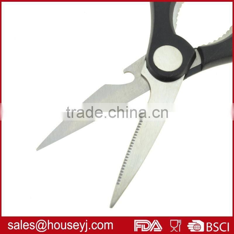 high quality stainless steel kitchen scissors with pp plastic handle