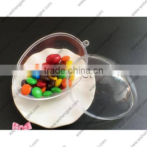 Cleverish portable cute transparent ellipse plastic storage jewelry wedding box kit