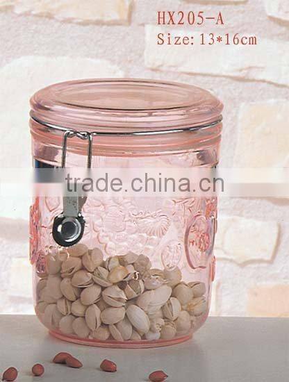 large Canister w/ flowers