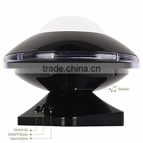 Hot Sale UFO Aurora Music Night Light Projector, Atmosphere Diamond Color Star Rotating Night Light Projector