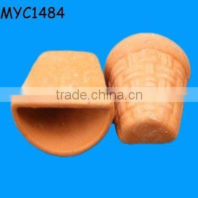 Half flower pot natural clay flower pot