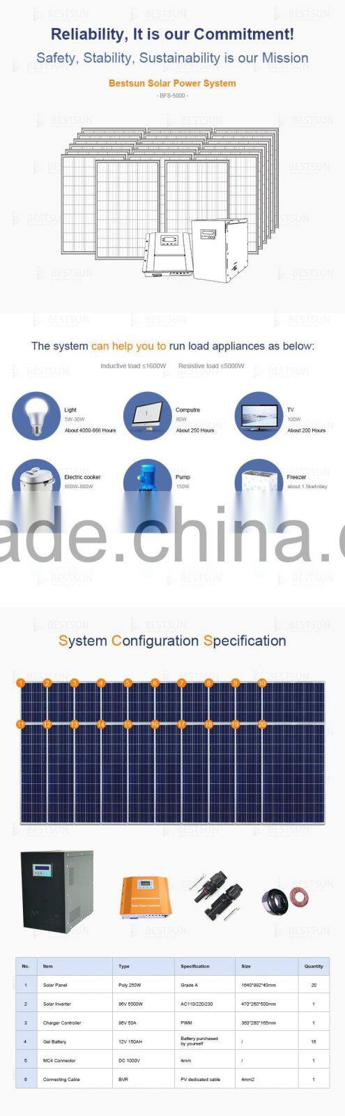 solar panel inverter solar power system home 2kw 5kw 10kw