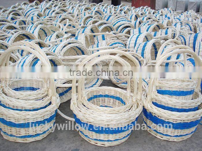 Large Wicker Garden Basket With Handle