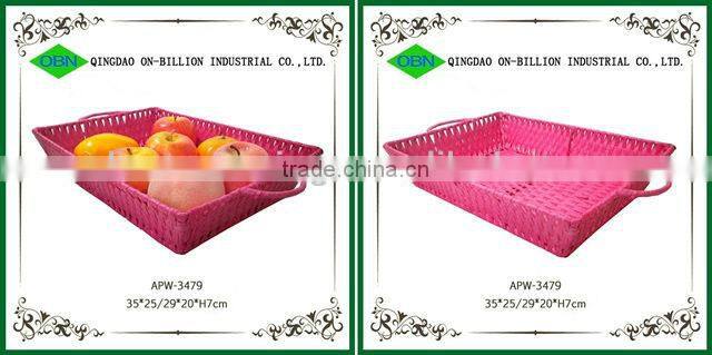Hot sell colorful woven paper tray woven paper fruit basket peach basket