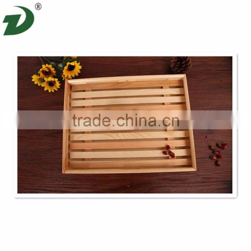 Eco-friendly unfinished natural wooden bread serving tray