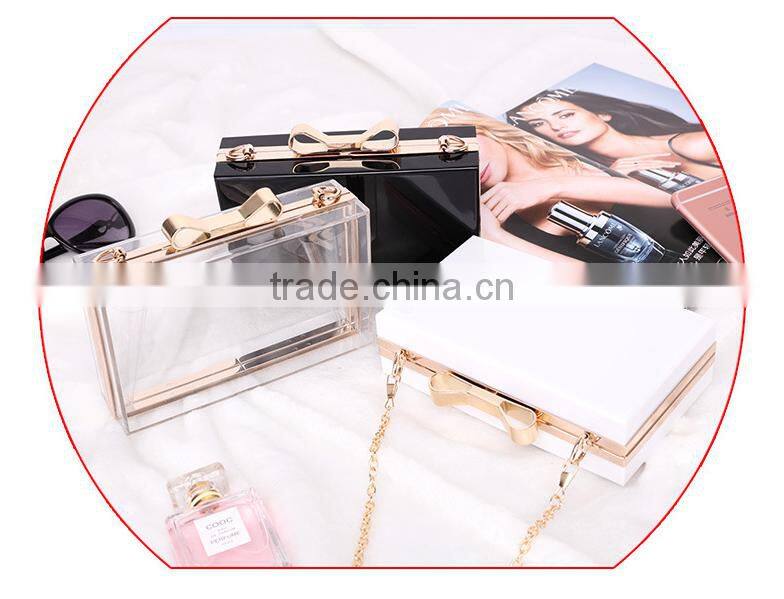Wholesale Acrylic lucite Perspex ladies ladies clutch evening bag in hand acrylic bag
