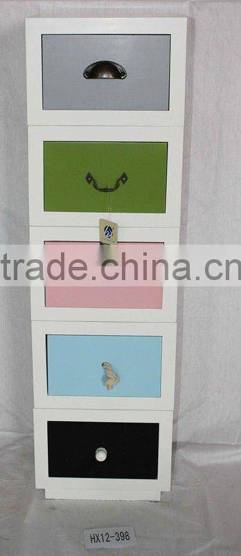 Colorful partition drawers with different handles