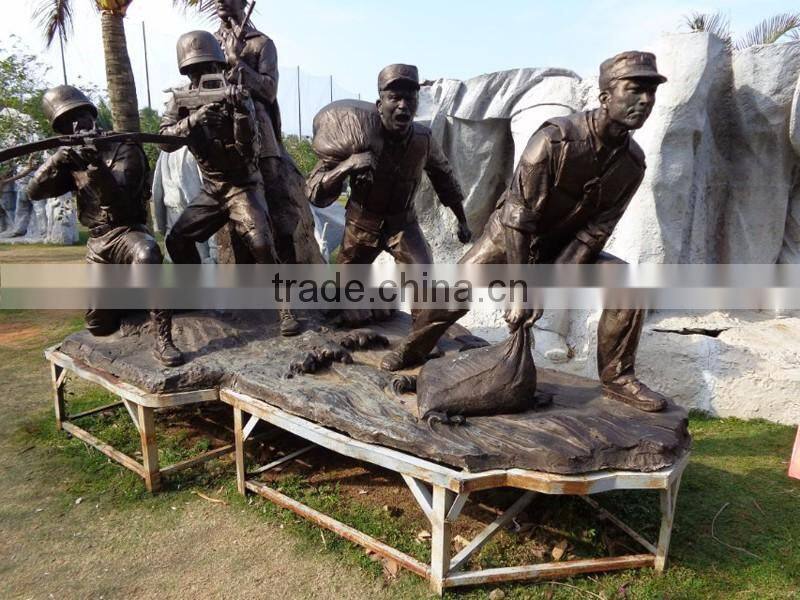 outdoor garden decoration resin craft life size soldier statue