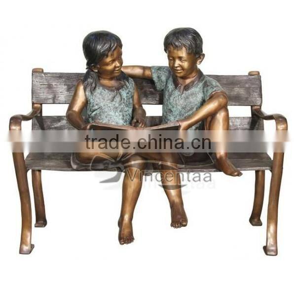 High Quality Bronze Girl Reading Statue with Customized service VSG-028