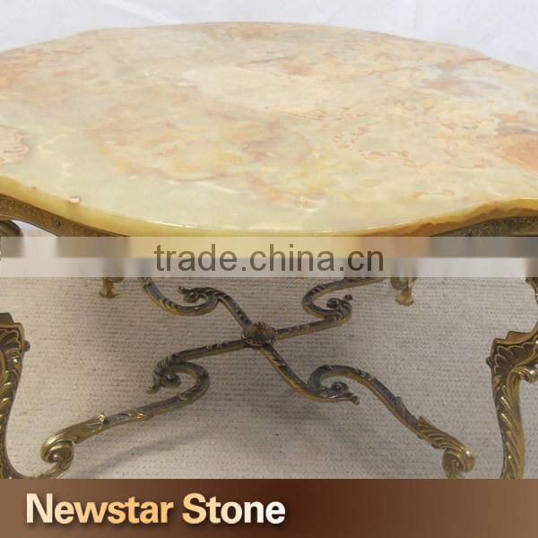 Round onyx stone table top styles