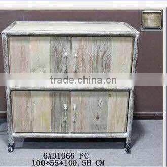 New solid wood vintage cafe Western restaurant table and chairs combination display rack