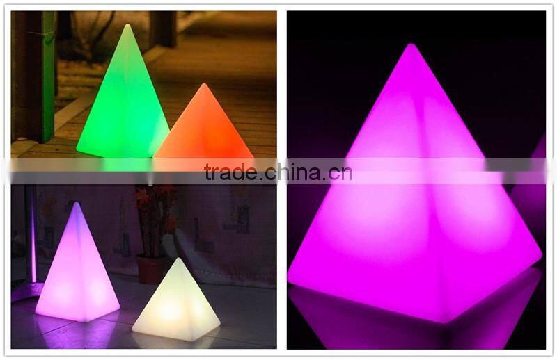 Rechargeable LED pyramid decorative water-proof lighting