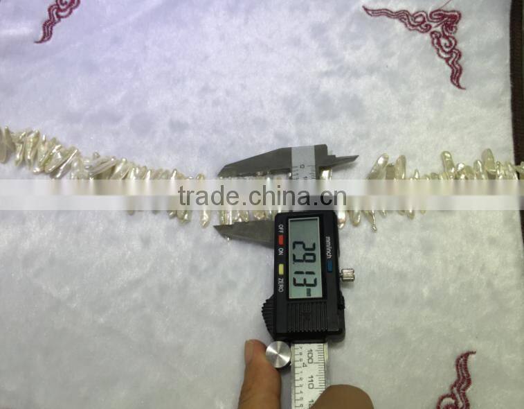 AA 29-30 White Baroque Freshwater pearl strand