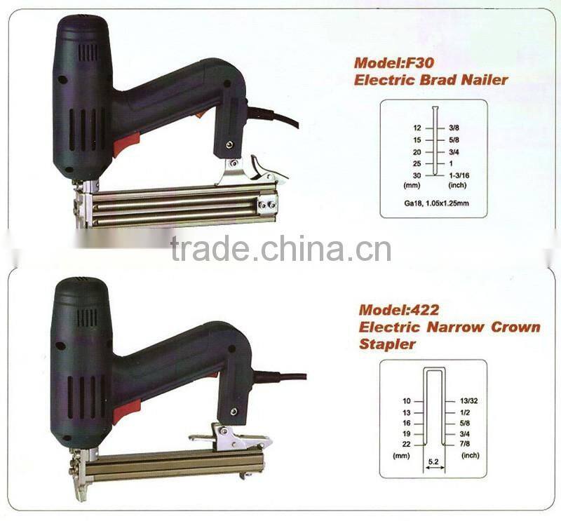 1500w 1013J Lower Noise Handheld Electric Floor Brad Nailer Crown Stapler Portable Electric Nail Gun
