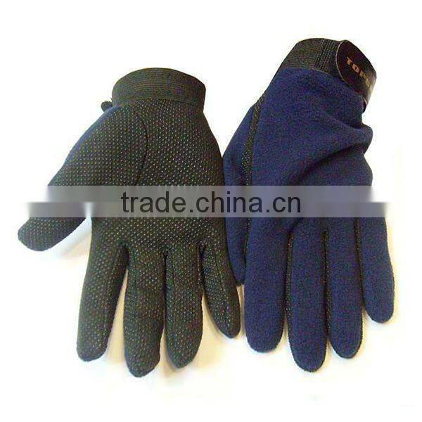 Anti Slip Warm Sports Polar Fleece Glove With PVC Palm ZMR635
