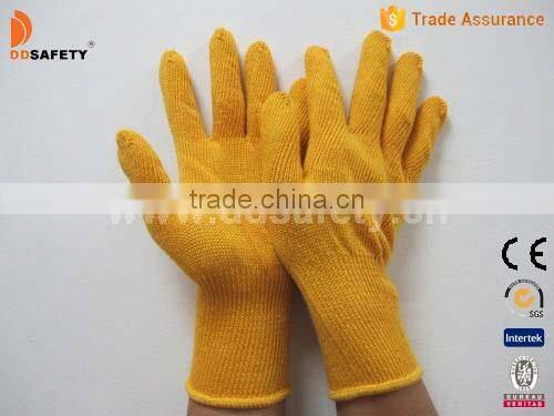 DDsafety Hot Sale Yellow Cotton Gloves Work Gloves With CE