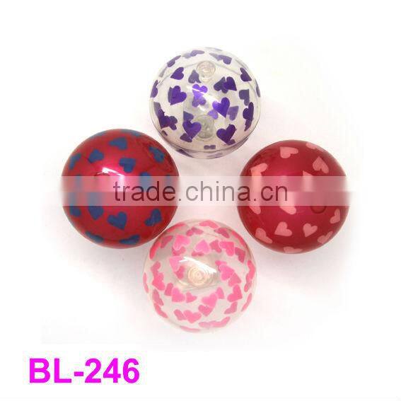 80mm Christmas air ball,bouncing ball,air ball printed with heart