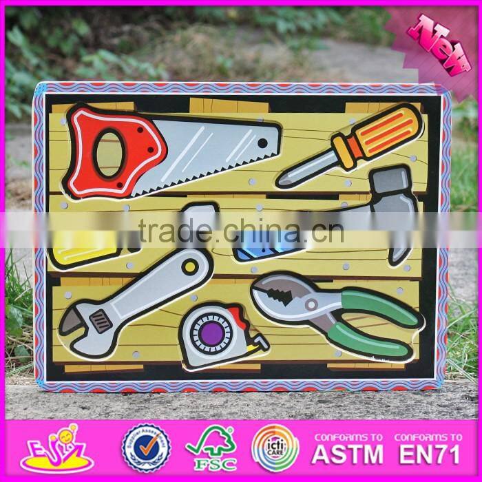 2016 new design educational identify toy wooden shape puzzles for toddlers W14D016
