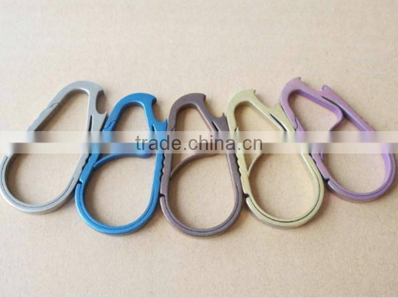 TK-1773 Outdoor edc tool Multi-function Titanium Alloy Quick Release Anti-lost Carabiner Bottle Opener