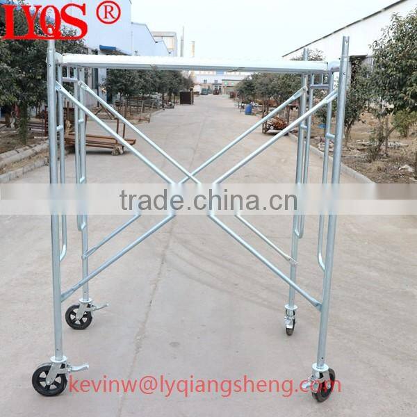 Portable scaffolding ladder frame scaffold for construction