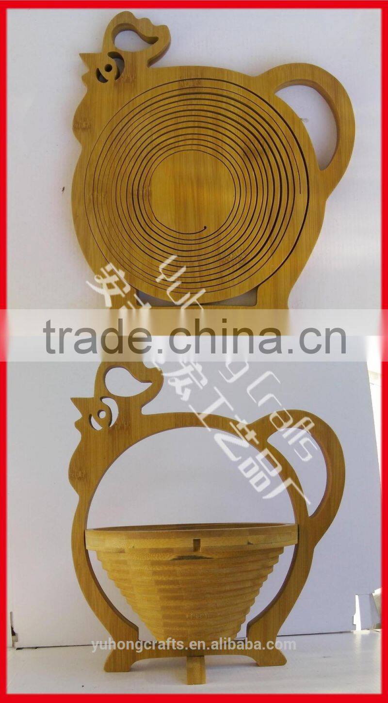animal design bamboo foldable basket