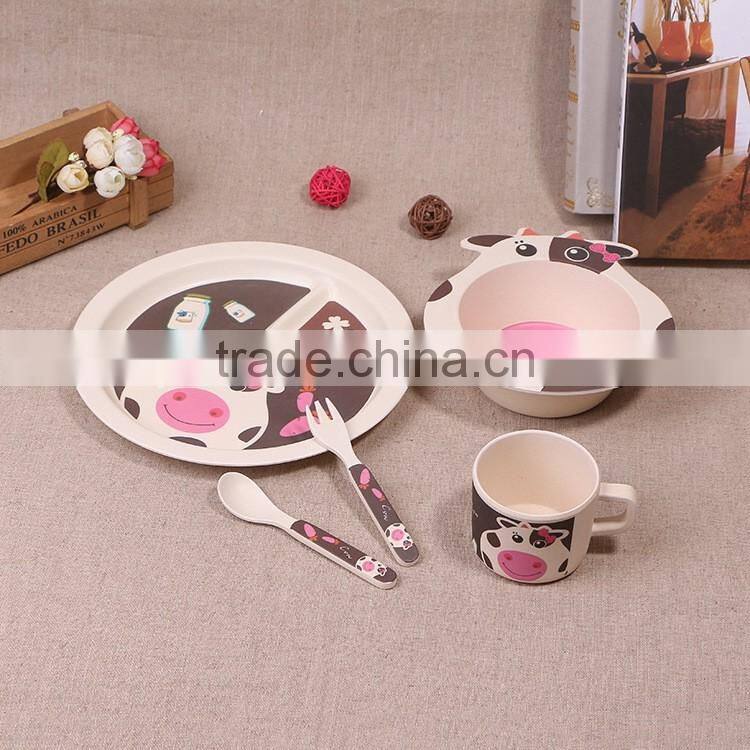 Eco-Friendly Baby Bamboo Fiber Tableware Wholesale Dinnerware Set