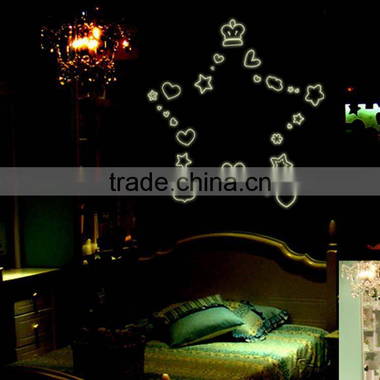 Fashion decorativeDIY wall sticker , Luminous patch fluorescent strips sitting room wall stickers TV setting post