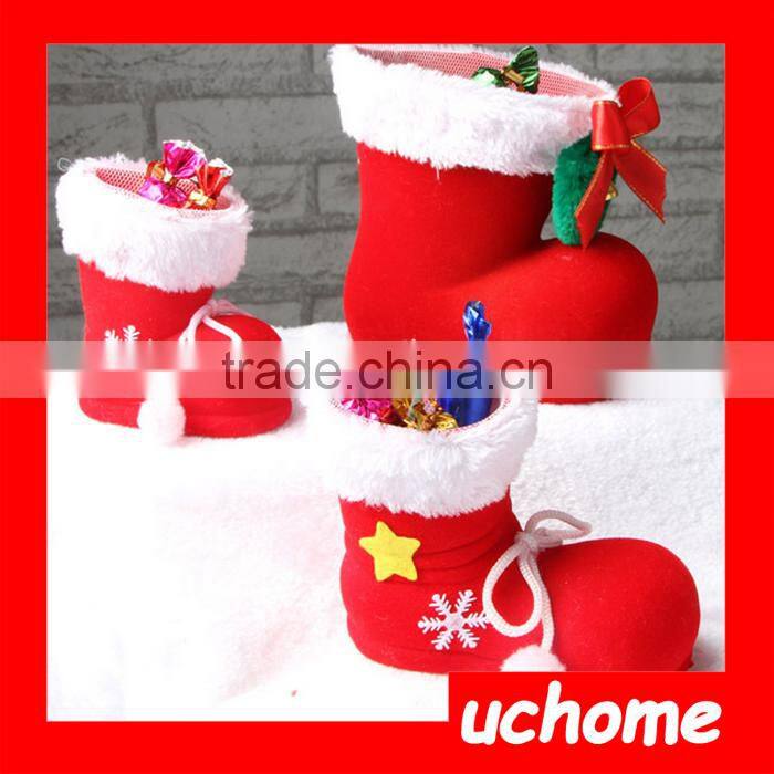 UCHOME Christmas Decoration Shoes Santa Claus Shoes For Candy Pens