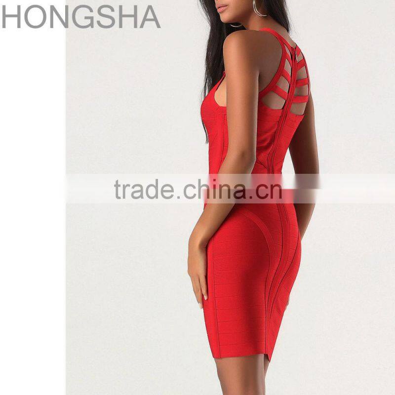 Western Party Wear Bodycon Bandage Dress 2015 Designer One Piece Women Party Dress HSD1217