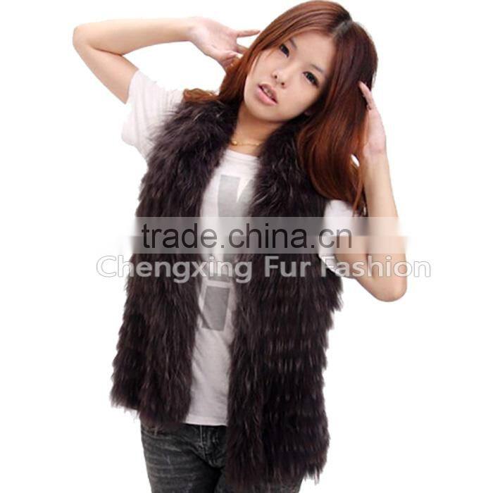 CX-G-B-110A Funny Fashion Womens Clothing Real Raccoon Fur Costume