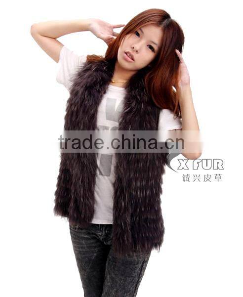 CX-G-B-110A Funny Fashion Womens Clothing Real Raccoon Fur Costume