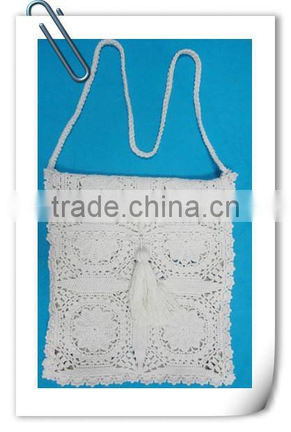 New original design crochet handmade pattern beach felt bag square shoulder bag