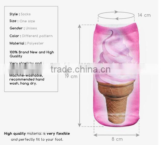 sublimation sock woman/custom sublimate sock/digital print socks