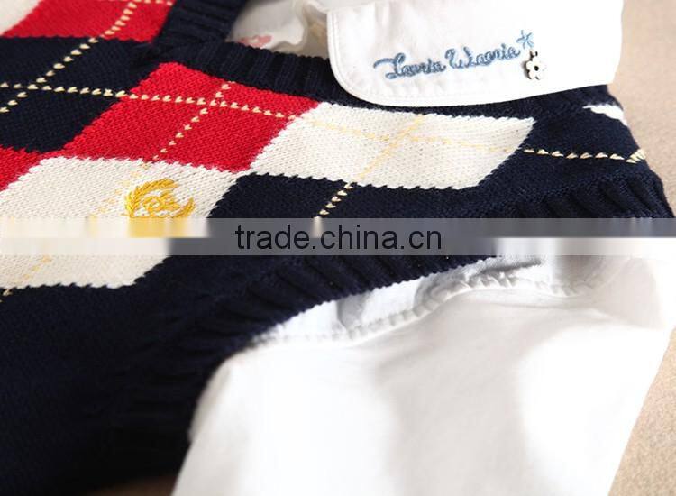 Child sweater as school v-neck uniformv pullover sweater