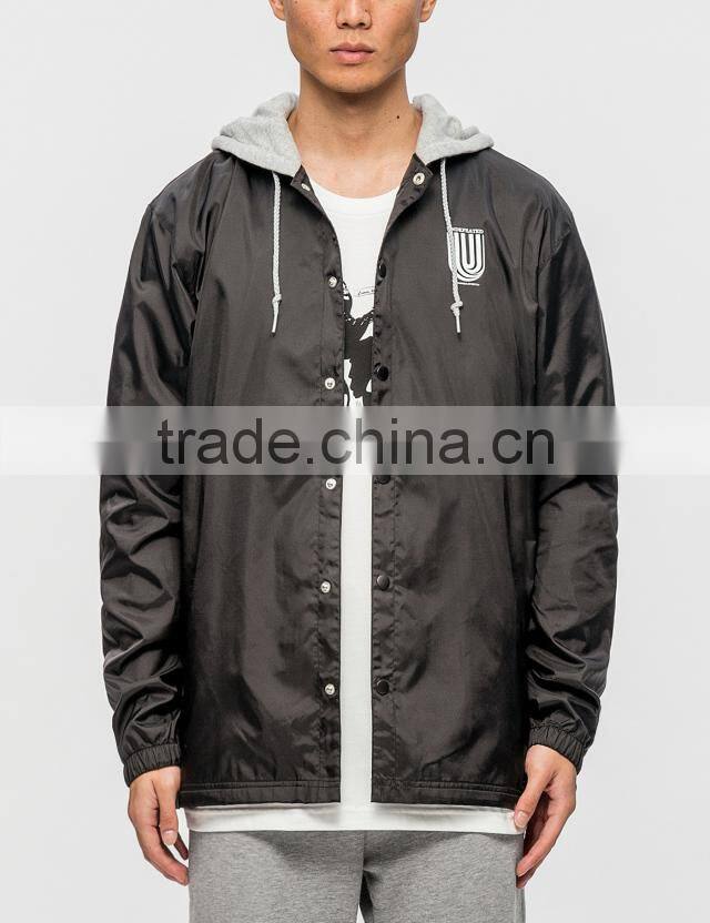 custom plain men no zipper hoodie lightweight windbreaker jacket