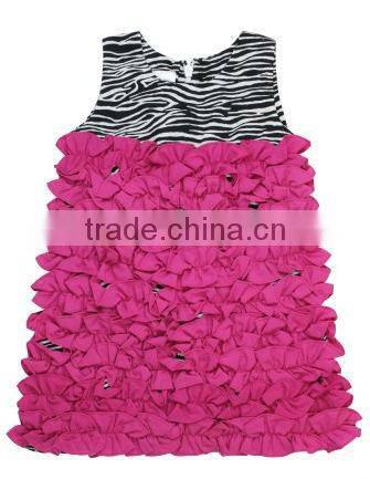 GIRLS ANIMAL PRINTED RUFFLE DRESS