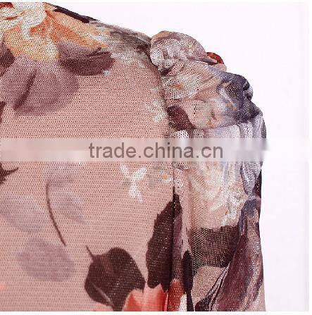 New Design Ladies Clothes Flower Fancy Dress Costumes Custom Dress Shirts With Seeve