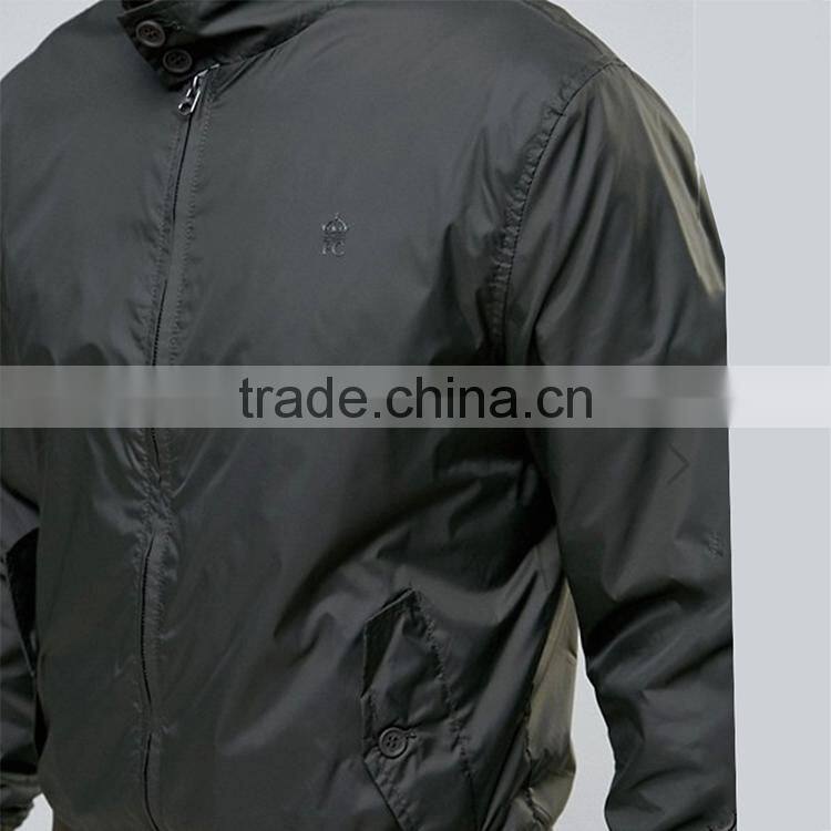 Men's casual black jacket collar young men coat slim long sleeved men sport coat with printing