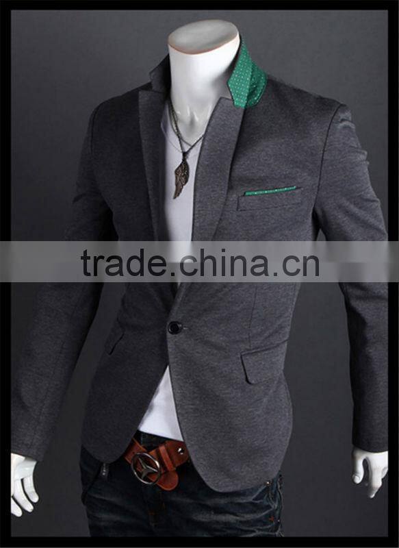 latest new design casual style one button slim men blazer