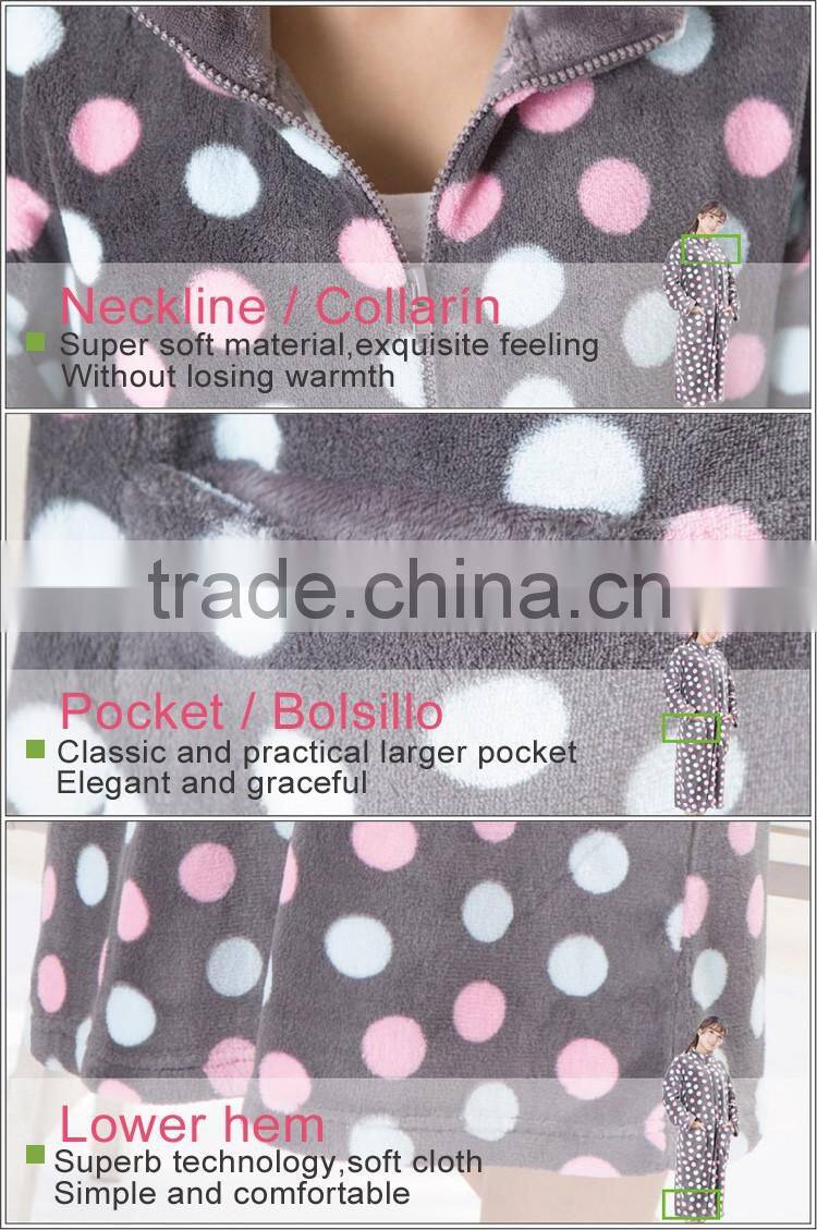 Sexy Coral Floral robe for Women