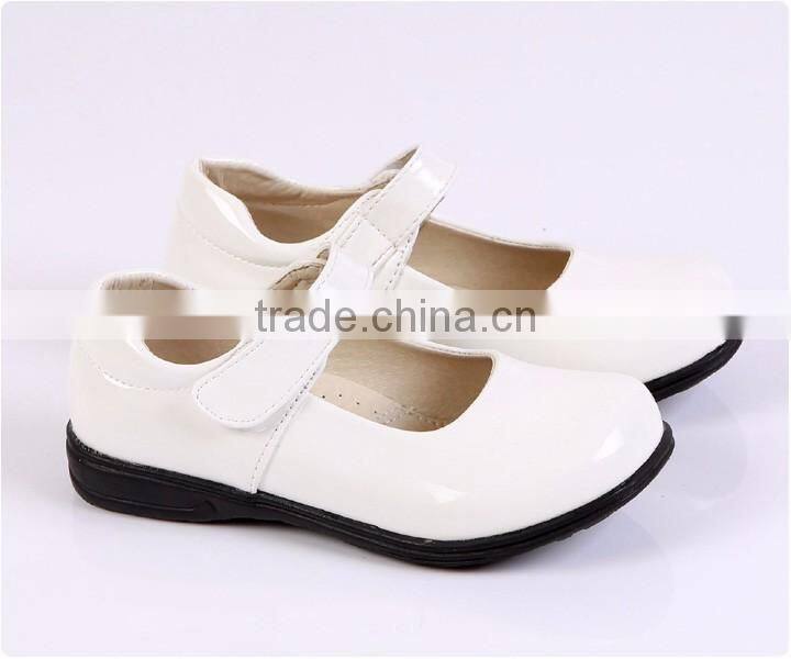 Juqian customize high quality matte black leather kids pu student school shoes