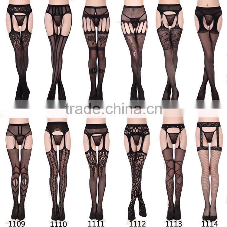 2017 Hollow Out Tights Lace Sexy Stockings Female Thigh High Fishnet Embroidery Transparent Pantyhose Women Black Lace Stocking