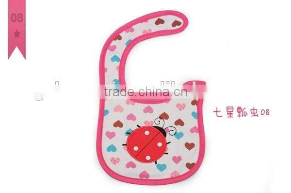 wholesale 2016 embroidery cartoon baby bibs 100% cotton