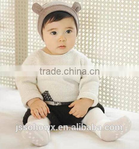 cute bear designer knit cotton baby hat, personalized baby hats