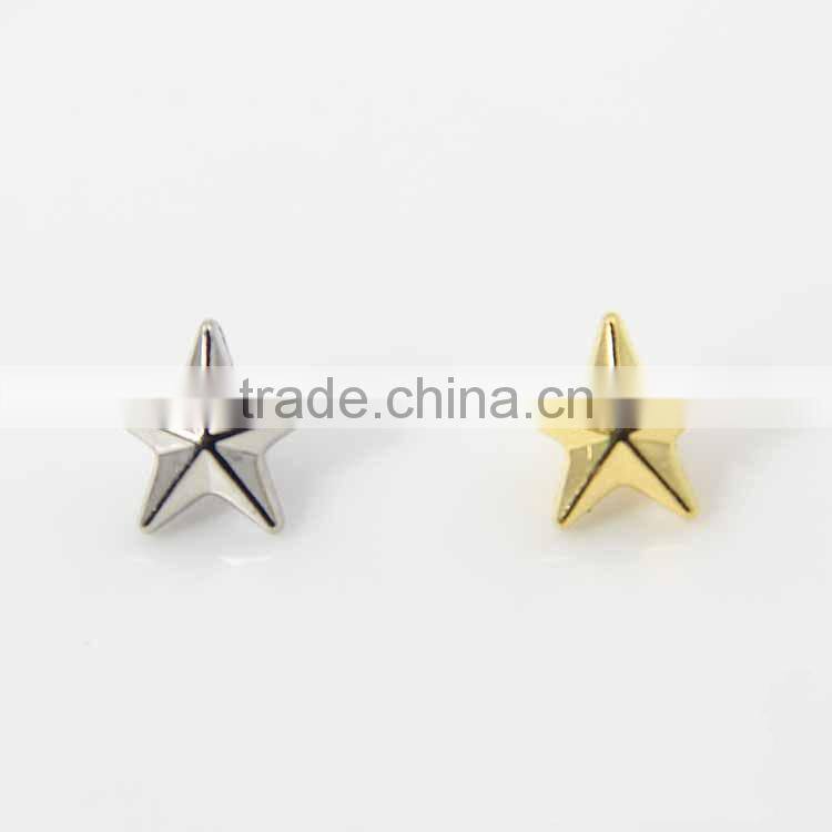 New Design Silver Golden 11.5mm Plastic Shank Buttons Star Shaped Button