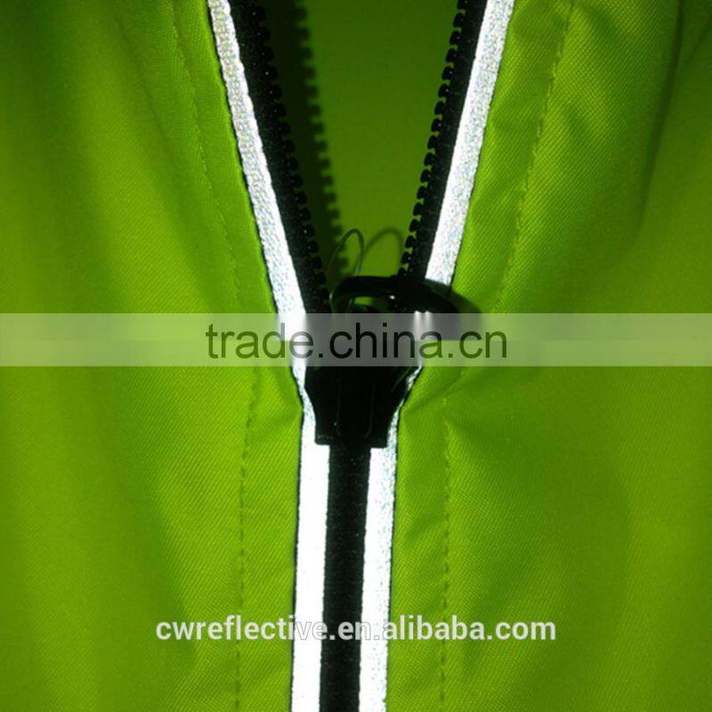 Cheap EN471glow in the dark waterproof reflective nylon zipper for sweater